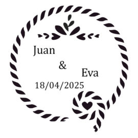 Sello de Boda Personalizado B02